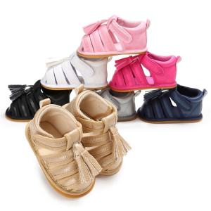 Quality Rubber sole Summer infant Sandals Tassel Outdoor Casual baby sandals wholesale