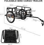 Foldable Bike Cargo Trailer with Bike Hitch, Bicycle Wagon Trailer with 16"