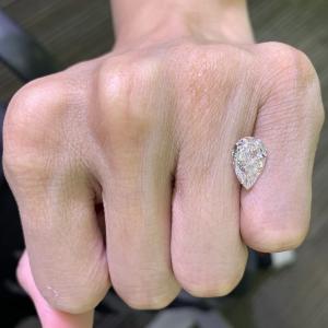 Quality 2.36CT F VVS2 EX VG Pear Cut CVD Loose Lab Grown Diamonds wholesale