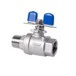 Water Industrial Usage Thread Connection Full Bore Ball Valve with Butterfly