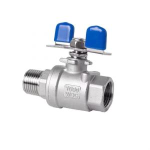 Quality Manual Stainless Steel 2PC Ball Valve with Butterfly Handle Model NO. Q11F-16/64P wholesale