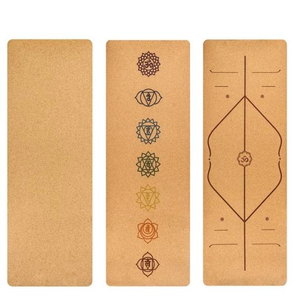 Cork Yoga Mat with thermal transfer printing,eco-friendly, Non-Slip Yoga mat,