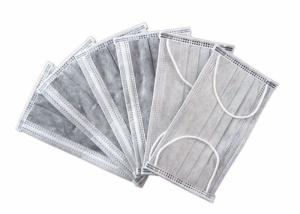 Quality Anti Virus Active Carbon Face Mask , Disposable Non Woven Face Mask Grey Color wholesale