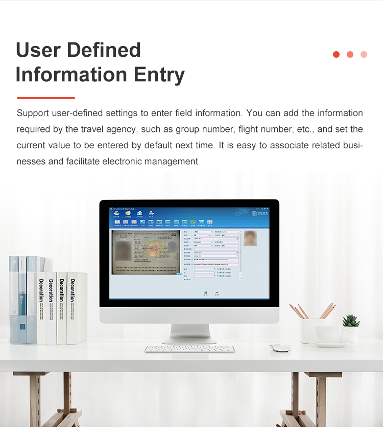 Fast Passport Data Entry with Sinosecu Travel Agency's All-in-One Solution and Reader