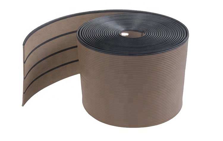 Anti-slip Surface PVC Composite Teak Deck Boat Flooring with Synthetic Eva Foam Layer