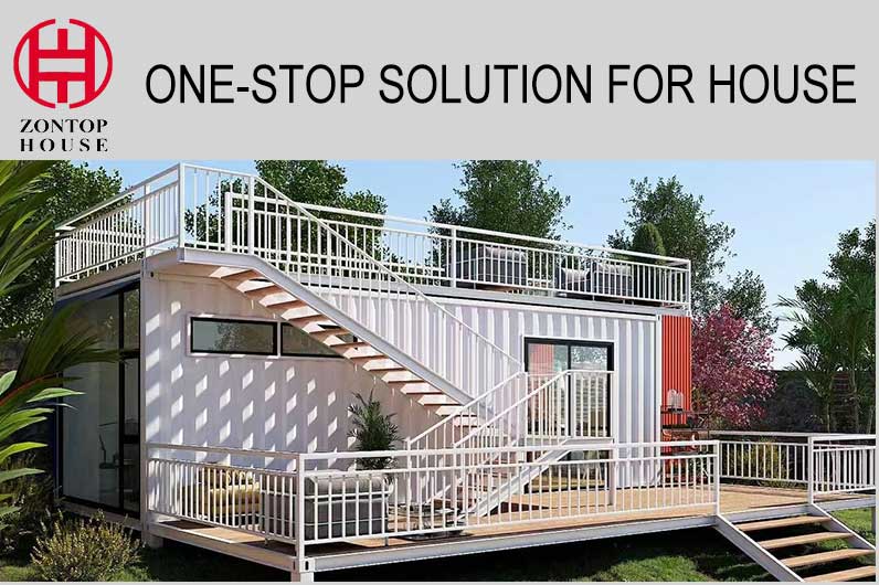 Zontop China Luxury Living Shipping 3 Bedroom Modular Prefabricated Home Prefab Bolt 20ft Expandable Container House