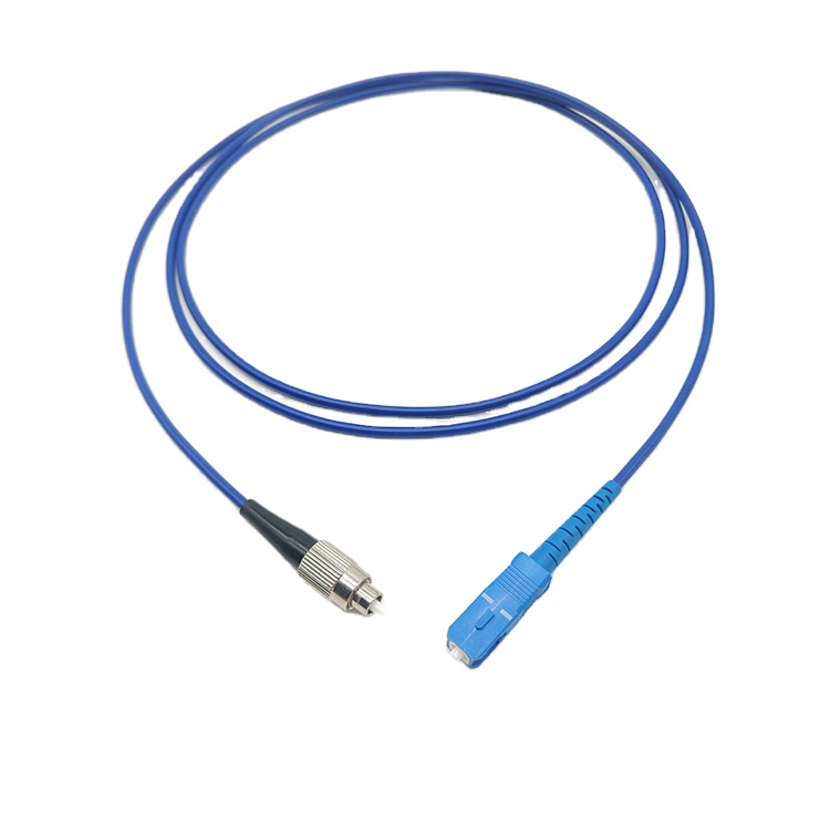G657A 3.0mm LSZH White Armored Fiber Optic Patch Cord SC/APC To SC/APC SM 9 1F