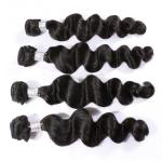 Pure Virgin Brazilian Human Hair Bundles No Nits Double Layers Weft Head