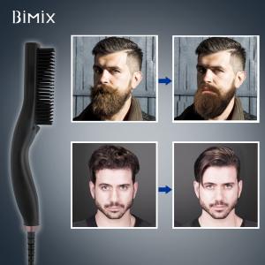 Quality CE Approval 140℃-220℃ Negative Ion Beard Straightener Brush wholesale