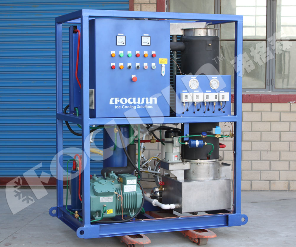 380v Bitzer Compressor Tube Ice Machine For Cold Drinks And Seafood