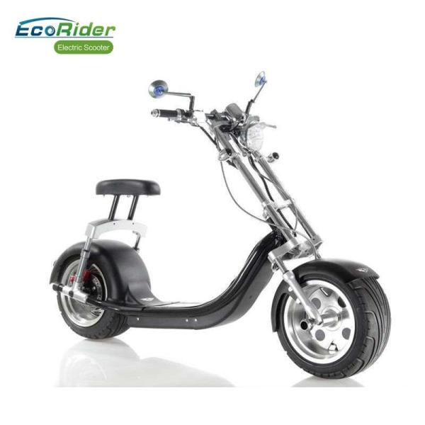 EcoRider 1200W 50KM Range 2 Wheel Electric Scooter with Front Suspension for