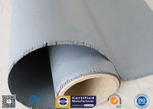Quality Gray Color Silicone Rubber Coated Fiberglass Fabric 260℃ Satin Weave 1m Wide wholesale
