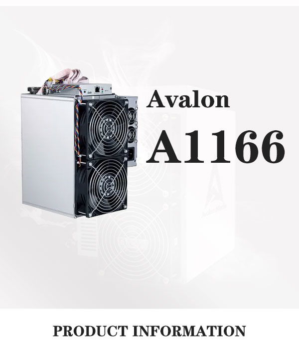 A1166 68T 3196W Canaan Avalon Miner Multiple Encryption Algorithms