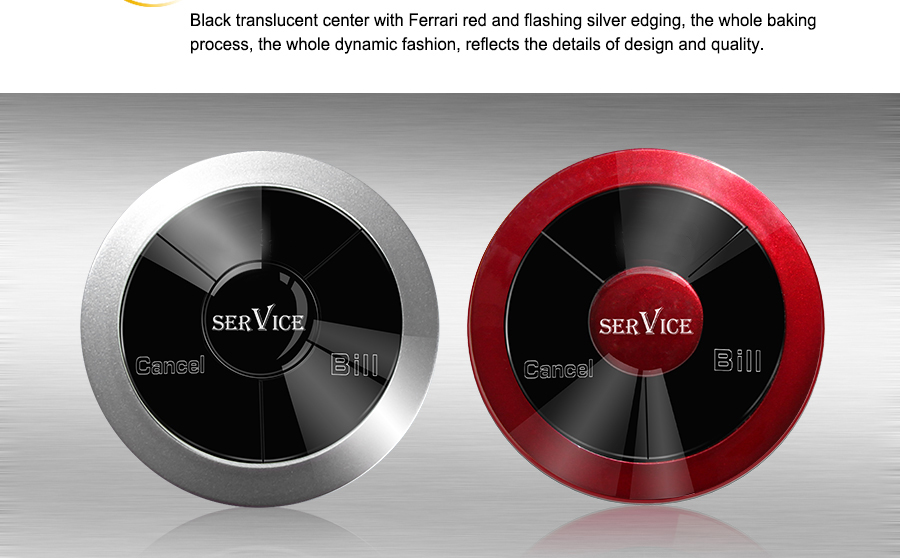 restaurant sound and light alarm pager with strong signal for waiter or waitress