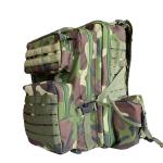 19*4*9cm Waterproof Hiking Survival Black Molle System Backpack for Outdoor