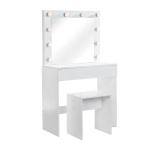 MDF Wood 136cm Height Touch Screen Mirrored Dresser With Mirror Led Lights