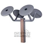 Park Wood outdoor Exercise Equipment Tai Chi Spinner For Arm Training