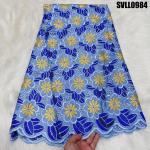 Senegal Dress African Lace Fabric Unique Polyester Voile Fabric for Women's