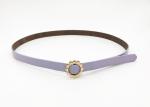 Genuine Childrens Leather Belts 1.4cm Width With Flower Shape Metal Buckle
