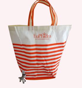 Quality Folded Water Proof Cotton Bag , Shopping Carry Bags Silk Screen Printing Logo wholesale