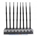 Quality CT-2085H EUR 8 Antennas 60W Mobile 3G 4G WiFI 2.4Ghz 5Ghz Jammer up to 80m wholesale