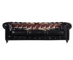 Vintage Genuine Leather Union Jack Back Chesterfield Sofa