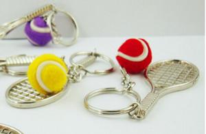 Quality New creative gift product tennis keychain keyrings wedding gift wholesale