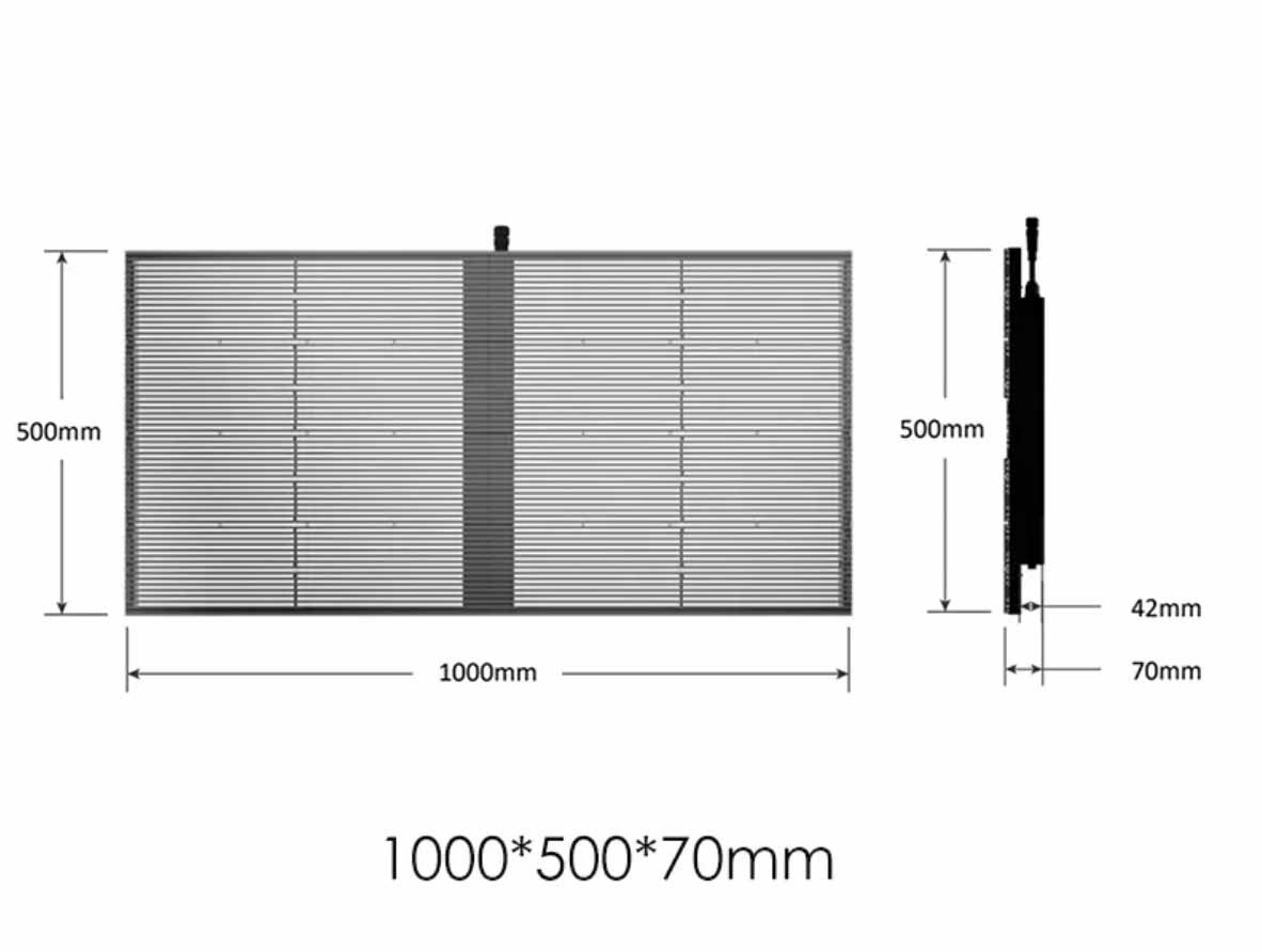 transparent led facade glass window