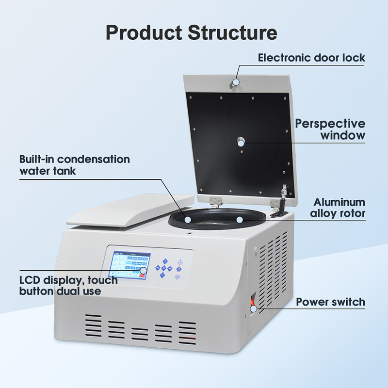 CenLee18R Benchtop Ultracentrifuge Table Top Refrigerated Centrifuge Machine Maximum Speed 18500r/min Max. RCF 23469xg