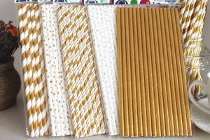 Quality gold paper straws wholesale