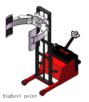 Electric paper roll clamping stacker 300 500 800 kg stacker with 360 rotation