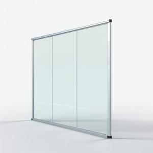 Quality Aluminum Soliding Office Glass Partition Wall Top Supported For Single Glazed wholesale