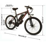 Lithium Battery 26 Inch Electric Mountain Bike SMLRO C6 With Cutoff Brake