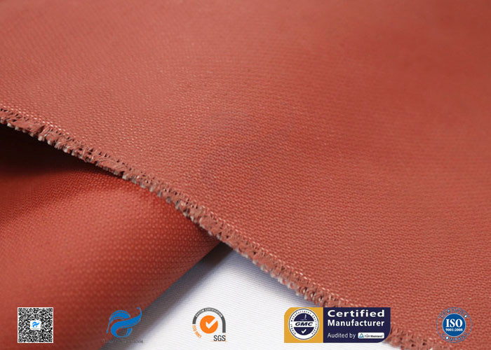 Red Silicone Coated Fiberglass Fabric High Temperature Resistance 590g