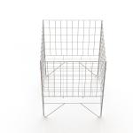 Knock Down 4 Sides Square Wire Basket Display Stand