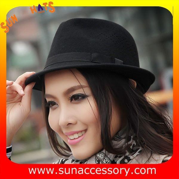 5780351 Sun Accessory customized winner fashion 100% wool felt fedora hats,
