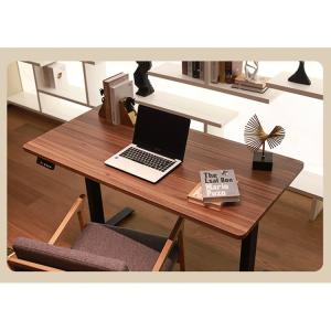Quality Electric Sit Stand Up Desk Adjustable Metal Frame Brown 710 mm Height Office Furniture wholesale