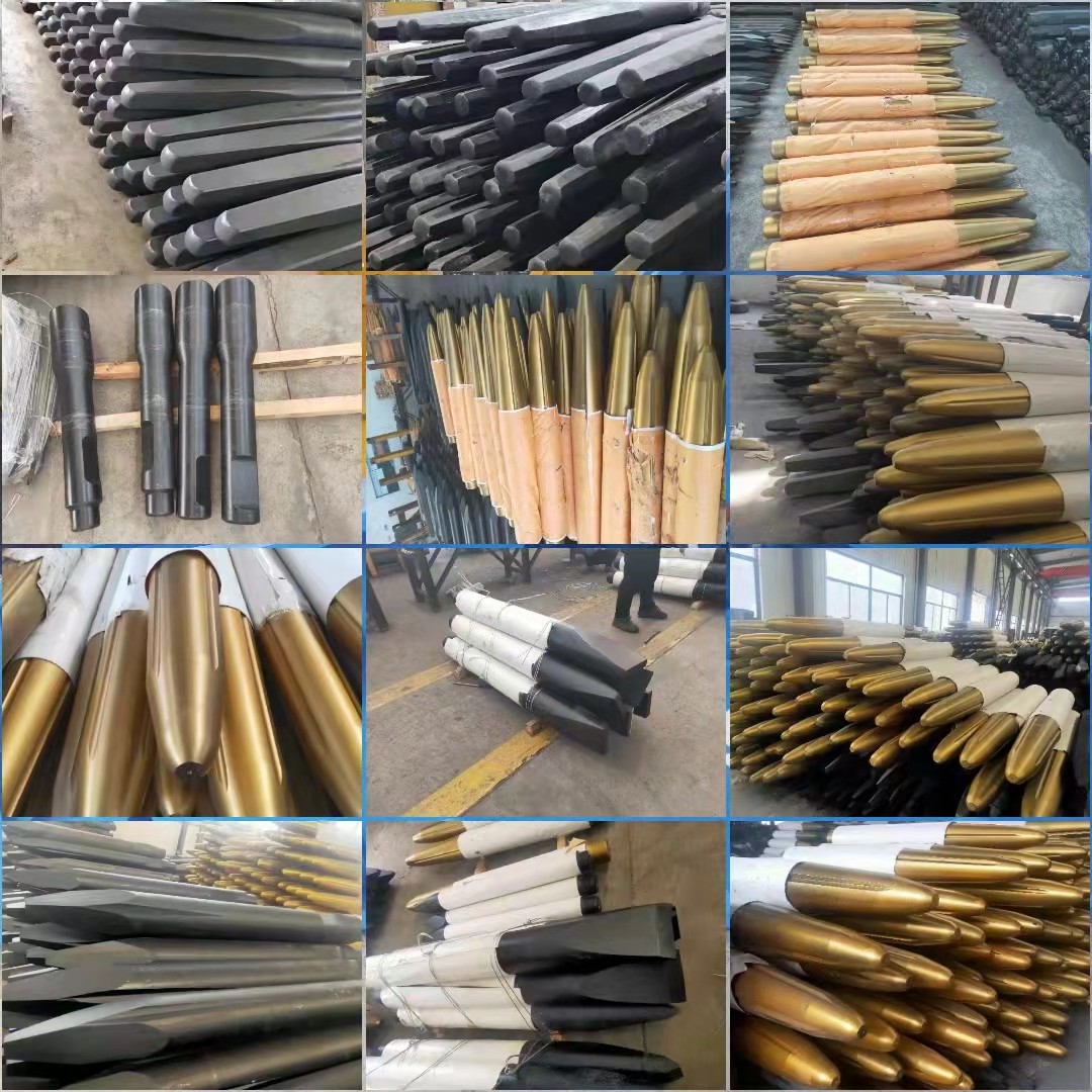 Moil Wedge Point Hydraulic Breaker Spare Parts Chisels Diamond Head Hammer Tools
