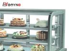 3 Layer Pastry Display Cabinet 90 ° Glass Cake Chiller