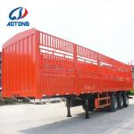 3 Axle Cargo Transport Truck Trailers for Cattle Carrier Steel Farm Fence Semi