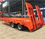 80-120 Tons Rated Load Low Loader Lowboy Truck Trailers for Equipment Transporta