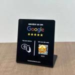 Custom NFC Stand Social Media Review NFC PVC Google Review Card Menu Display