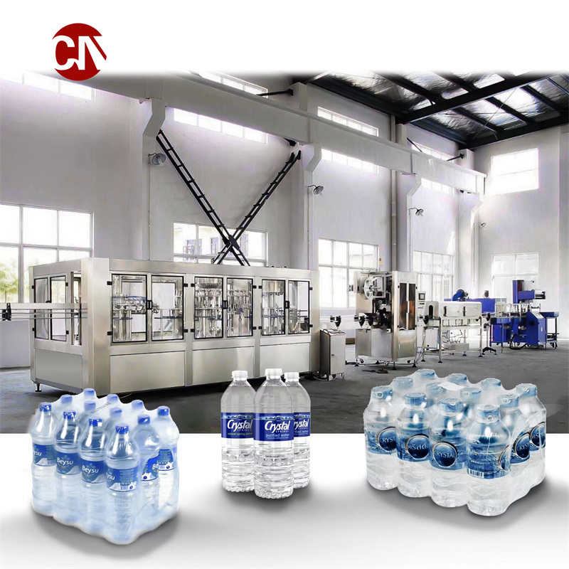 The Complete Water Production Line Includes Blowing/Water Treatment/Filling/Labelling/Wrapping Machines