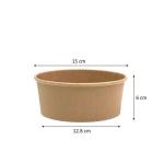 ODM/OEM Emballages Alimentaires Round Brown Biodegradable Eco-Friendly Take Away