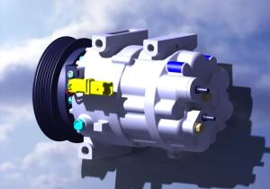 Quality 125mm 12v SANDEN Electric AC Compressor R134a wholesale