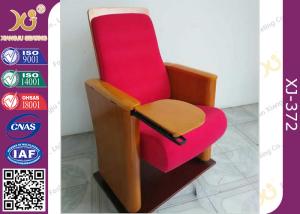 Quality Red Furniture Wooden Folded Auditorium Chairs With Writing Pad 32 Kg OEM / ODM wholesale