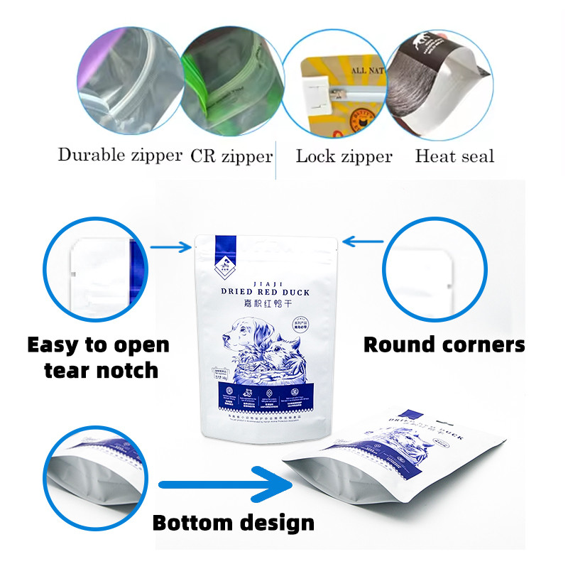 Resealable Hermetic Snack Doypack Pack Custom Printed Food Plastic Bags