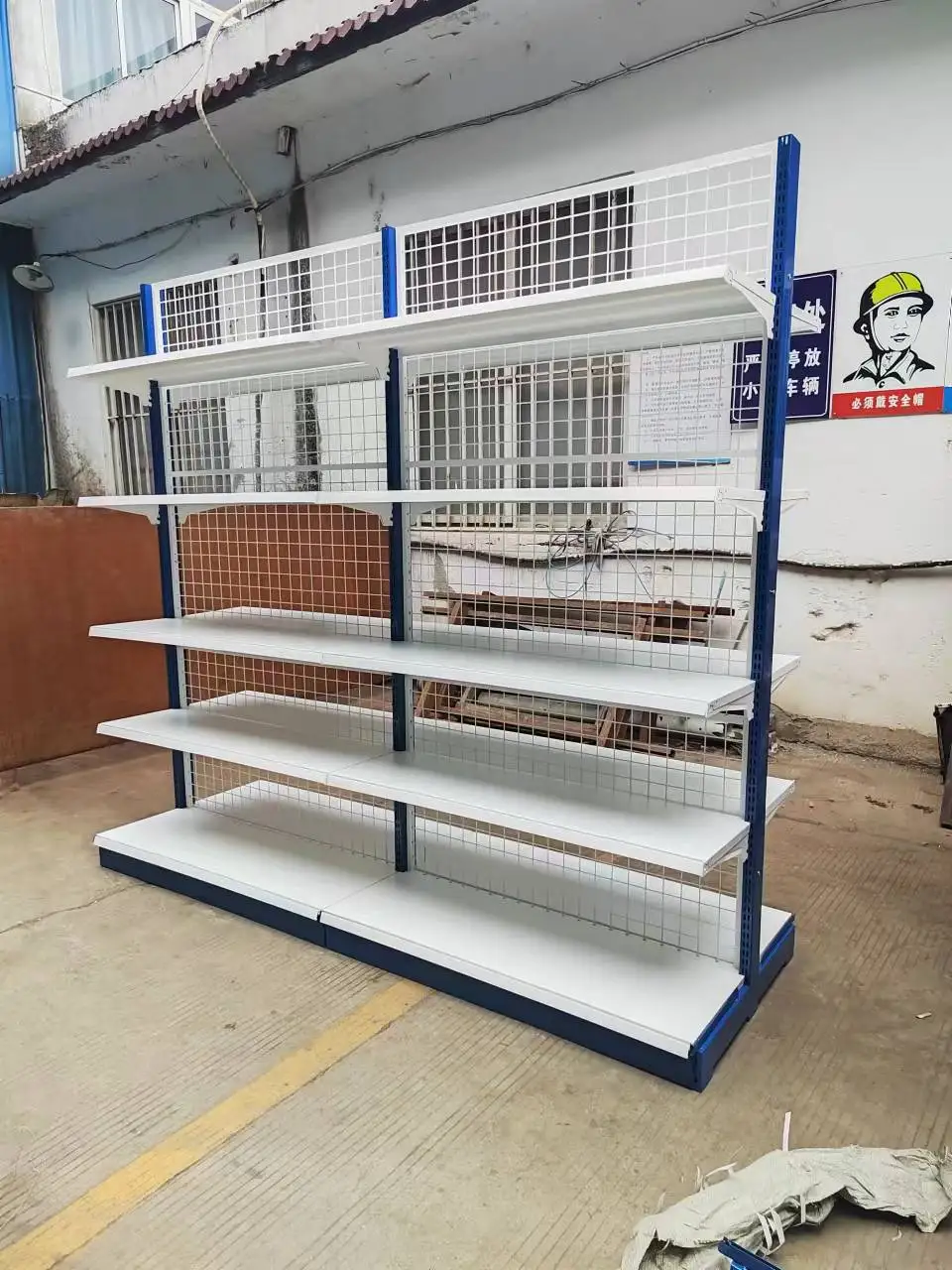 Steel Grid Display Racks Net Mesh Shelf For Supermarket Shop Exhibit