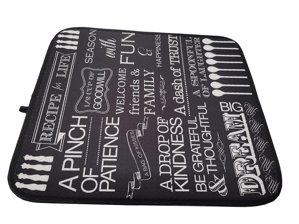Absorbent Kitchen Microfiber Dish Drying Mat