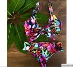 2019 Ruffle Women Swimsuit Cross Bandage Swimwear Push Up Bikini Set Beach